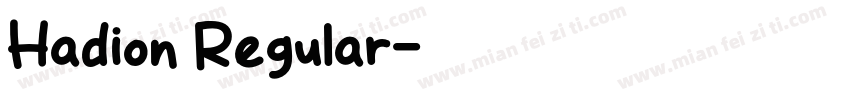 Hadion Regular字体转换